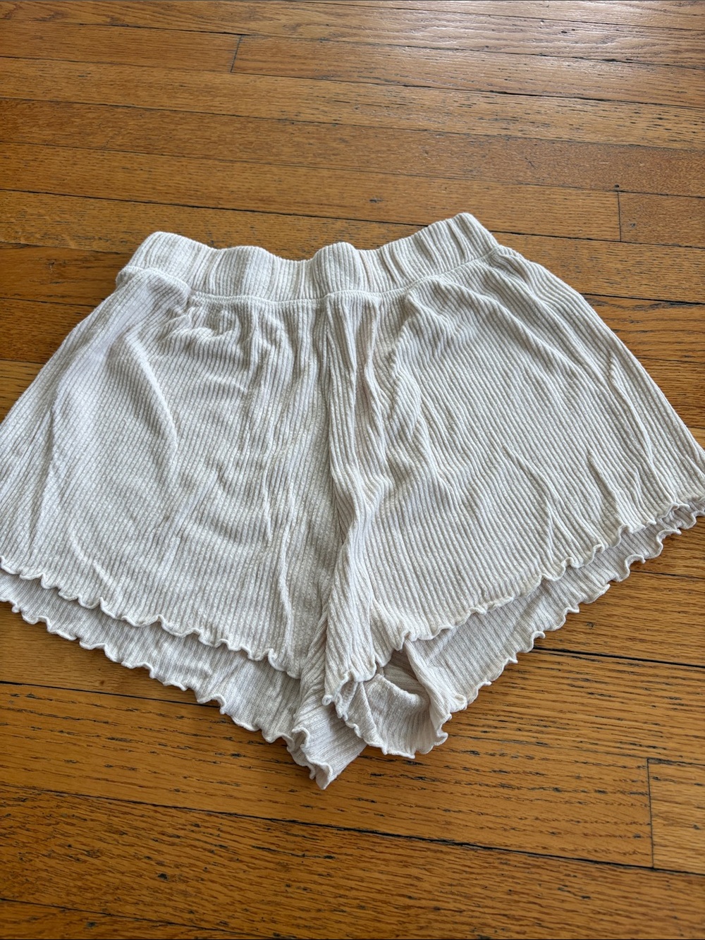 Roxy Lightweight Ribbed Lounge Shorts - Cream